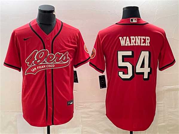 Men%27s San Francisco 49ers #54 Fred Warner New Red Cool Base Baseball Limited Jersey->san francisco 49ers->NFL Jersey